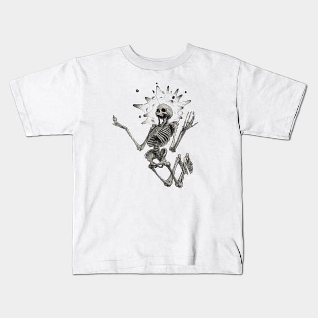 Skeleton Kids T-Shirt by charleslister